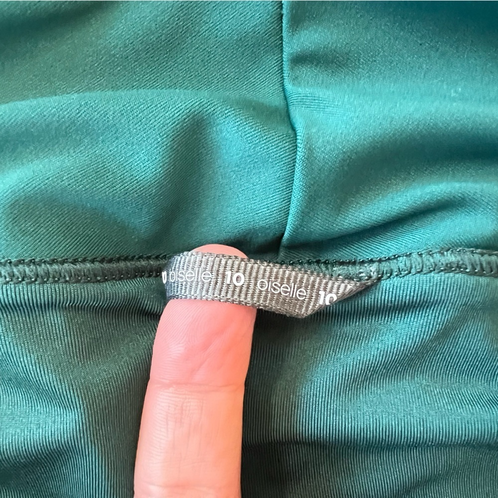 Oiselle Special Edition Long Roga Botanical 6" Running Shorts, Teal Green, 10 - Picture 8 of 11
